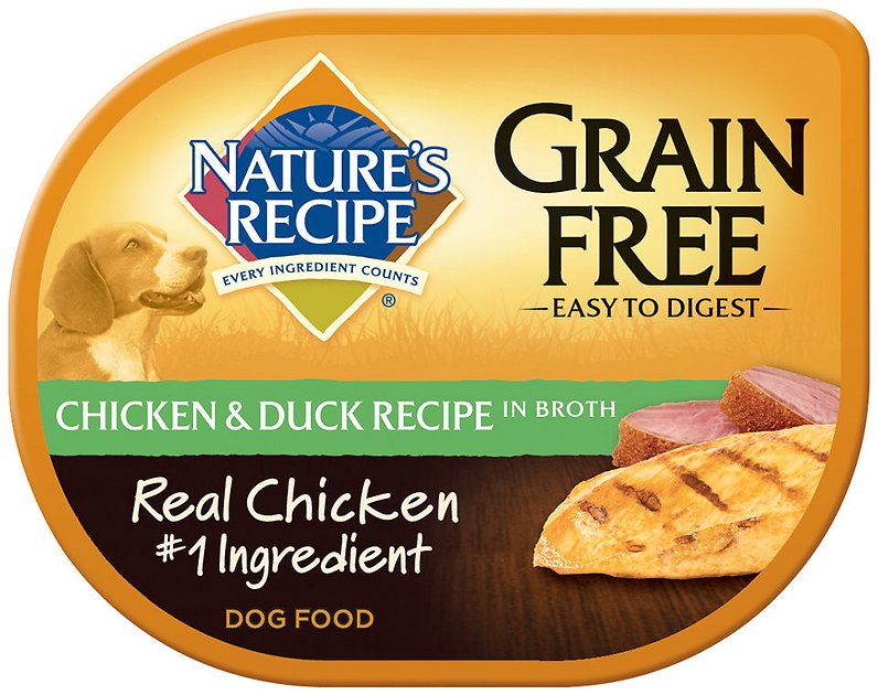 Nature's Recipe Grain-Free Chicken & Duck Recipe in Broth Wet Dog Food, 2.75-oz, case of 24