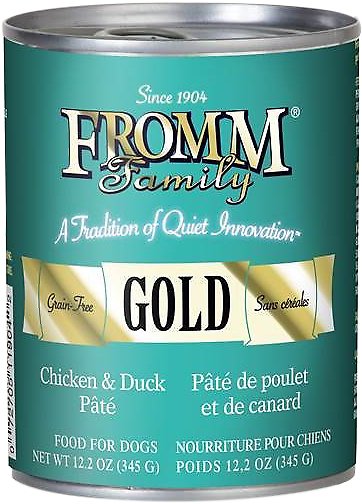 Fromm Gold Duck & Chicken Pate Grain-Free Canned Dog Food, 12-oz, case of 12