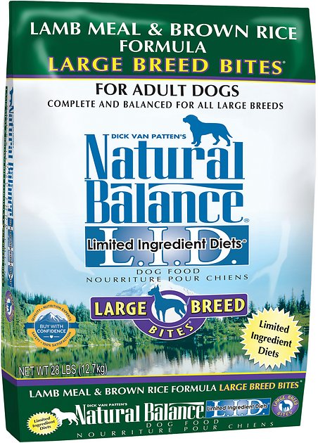 Natural Balance L.I.D. Limited Ingredient Diets Lamb Meal & Brown Rice Formula Large Breed Bites Dry Dog Food