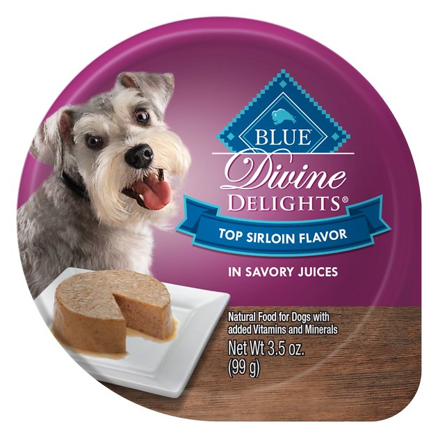 Blue Buffalo Divine Delights Top Sirloin Flavor Pate Dog Food Trays, 3.5-oz, case of 12